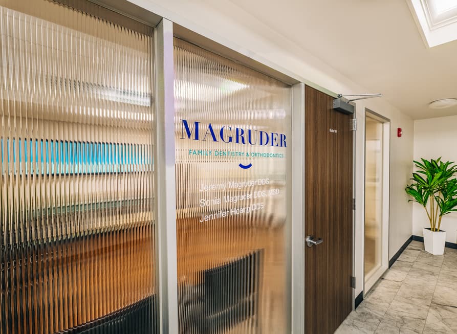 Magruder Family Dentistry interior glass entrance